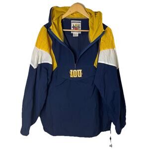 VTG 90s IOU Nylon 1/2 Zip Windbreaker Jacket Pullover Streetwear Skater Men LRG